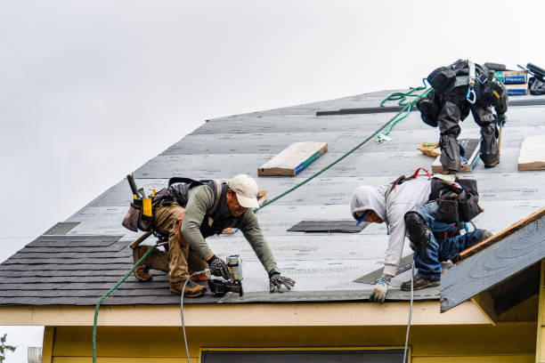 Professional Gutter Installation technician working in Montrose, CA